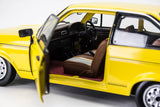Sunstar 1/18 Scale Model 1975 Ford Escort MKII Sport - Signal Yellow