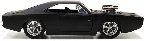 Jada 1/24 Fast & Furious Dom's Matte Black 1970 Dodge Charger R/T Die Cast Vehicle - 97174