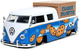 Jada 1:24 Hollywood Rides 1962 VW Bus & Cookie Monster Figure Sesame Street New