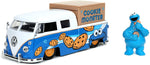 Jada 1:24 Hollywood Rides 1962 VW Bus & Cookie Monster Figure Sesame Street New