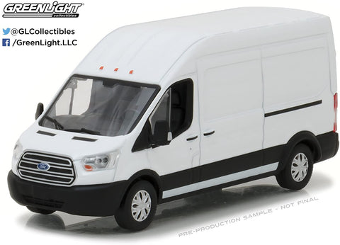 Greenlight 1/43 Scale 2017 Ford Transit Extended Van High Roof-White 86083