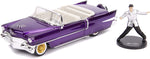 Jada Hollywood Rides 1:24 Elvis Presley 1956 Cadillac Eldorado With Figure, Purple