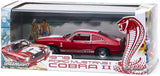 1/43 scale diecast car model of 1978 Ford Mustang II Cobra II Red with White Stripes and Red Interior die cast model car by Greenlight.