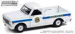Greenlight 1/24 scale diecast car model of 1972 Chevrolet C-10 Pickup Truck White with Blue Stripes "Delaware State Police" "Hot Pursuit" Series