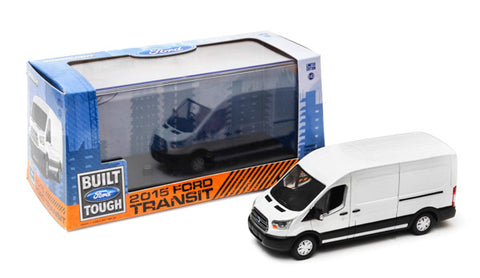 Brand new 1/43 scale diecast model of 2015 Ford Transit (V363) Van Oxford White die cast model by Greenlight. (10 A
