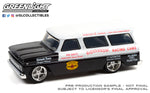 Greenlight 1/43 scale die-cast car model of 1966 Chevrolet Suburban Black and White "Don Garlits' Speed Shop Tampa Florida" Giovannoni Racing Cams