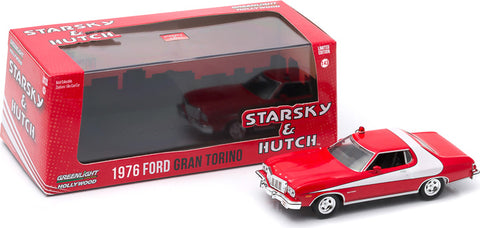 1976 FORD GRAN TORINO RED "STARSKY & HUTCH" 1/43 DIECAST MODEL GREENLIGHT 86442