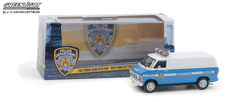 1:43 1987 Dodge Ram B250 Van - New York City Police Dept (NYPD) Greenlight