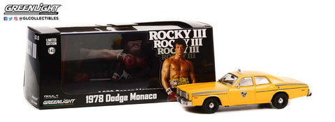 Greenlight 1/43 Scale Rocky III (1982) Film - 1978 Dodge Monaco City Cab Co.