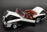 Sunstar 1/18 Scale Die-Cast Model 1960 Mercedes-Benz 220 SE Cabriolet Ivory/Black
