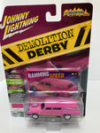 Johnny Lightning 1:64 Custom Haulin Hearse (Demolition Derby) Pink JLSP180 A