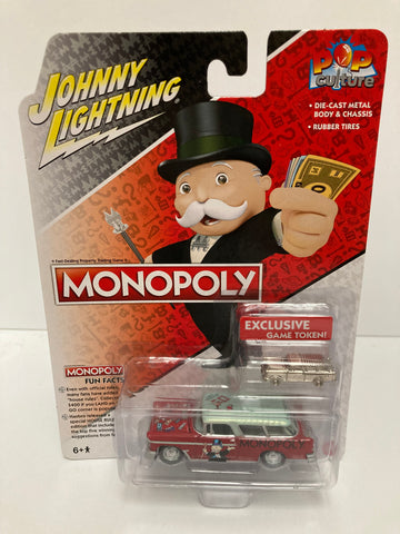New Johnny Lightning 1:64 Pop Culture - Monopoly 1955 Chevy Nomad Advance To Go