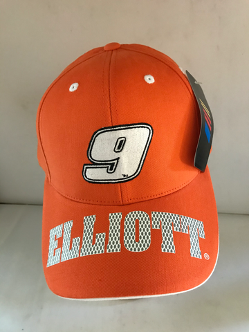NASCAR CAP Chase Elliott 9 orange adjustable Back