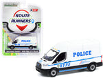 2015 FORD TRANSIT LWB VAN WHITE NYPD NYC POLICE 1/64 DIECAST GREENLIGHT 53030A