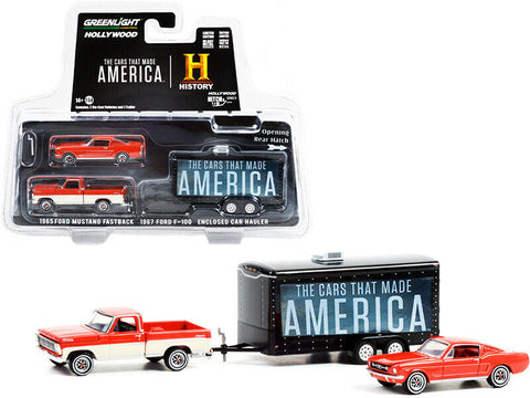 1967 FORD F-100 & 1965 MUSTANG "CARS THAT MADE AMERICA" 1/64 GREENLIGHT 31120 C