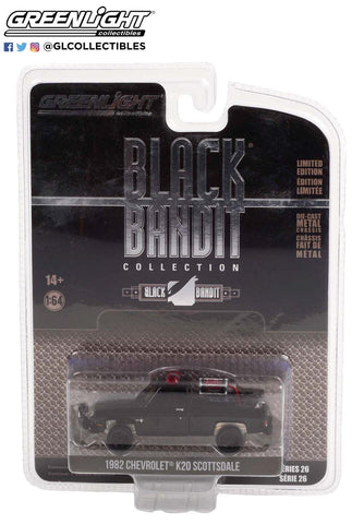 Greenlight Black Bandit 26 - 1982 Chevy K20 Scottsdale with Fire Equip. 28090-C