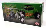 ACME 1/18 Scale Diecast 1932 Ford Blown 3 Window Hot Rod RAT FINK - Bright Green