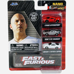Jada Nano Hollywood Rides FAST & FURIOUS Diecast Vehicle 3 Pack Sealed