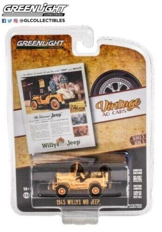 Greenlight 1/64 Vintage Ad Cars 5 1945 Willys MB Jeep "Universal Jeep" 39080A