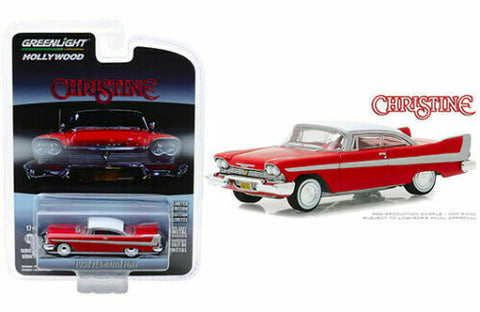 GreenLight HOLLYWOOD R23 CHRISTINE Red 1958 Plymouth Fury 1:64 Diecast model NEW
