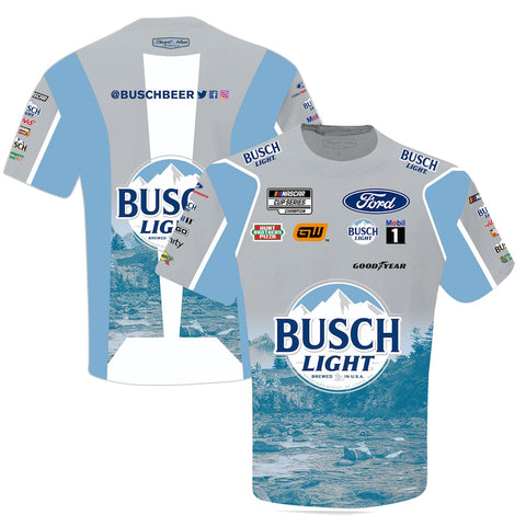 NASCAR T-SHIRTS 2022  Kevin Harvick Stewart-Haas Racing Team Collection White Busch Light Sublimated Uniform T-Shirt