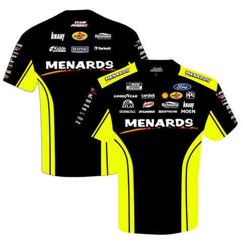 NASCAR T-SHIRT Ryan Blaney Team Penske White Menards Sublimated Uniform T-Shirt